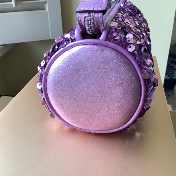 Coach Nolita Sequence Leather Barrel Small Bag Silver/ Lilac - Picture 10 of 16